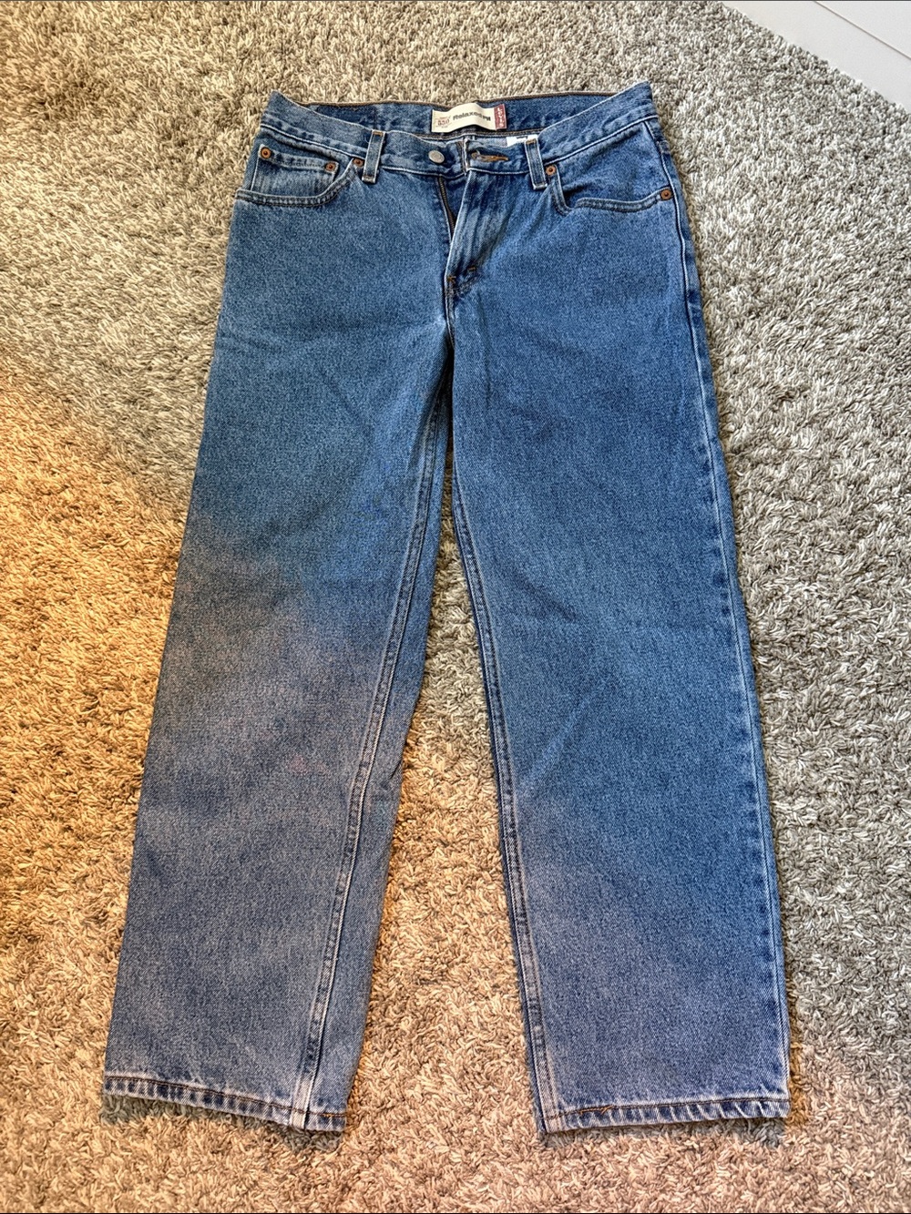 Classic Levi 550s Blue Men's Straight-Leg Jeans